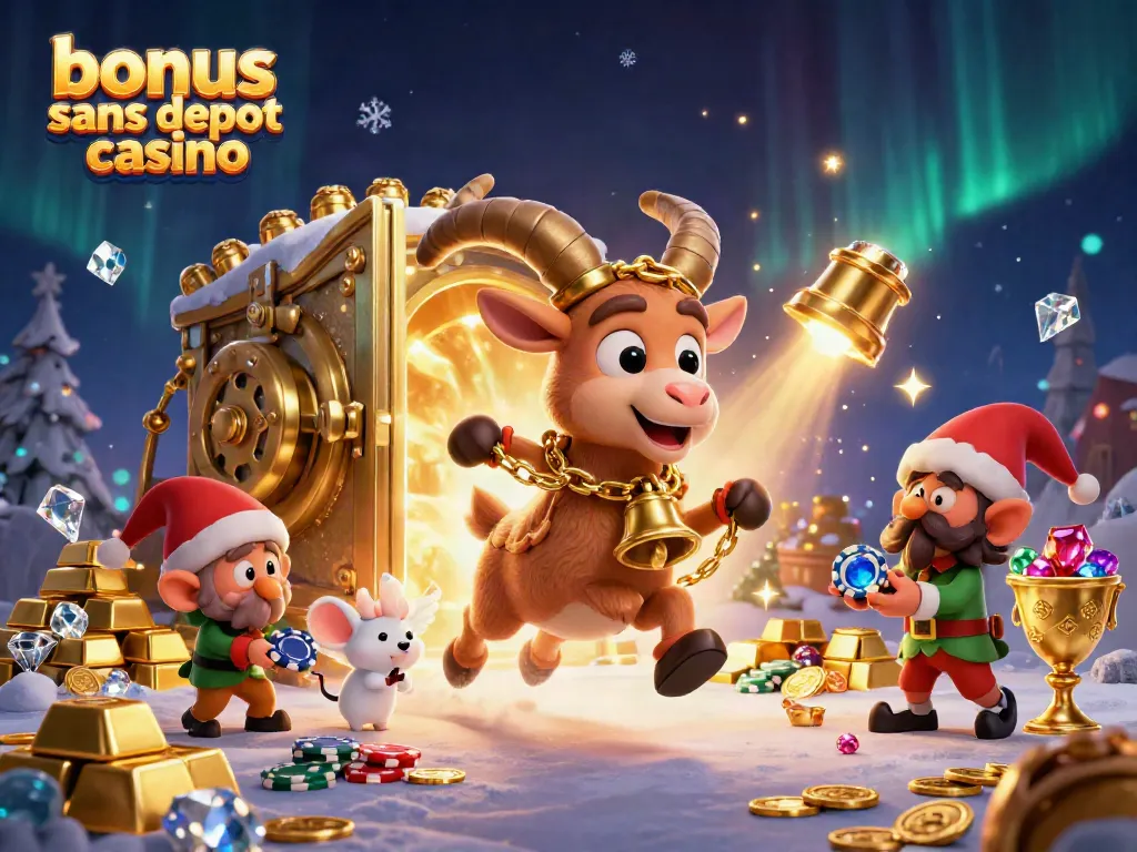Explorez le casino avec bonus sans dépôt en découvrant une scène festive avec des personnages animés.